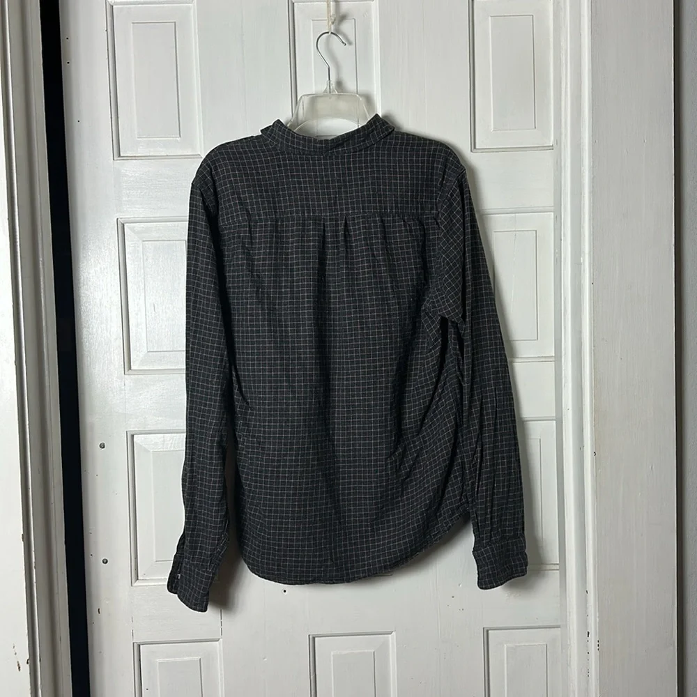 Marine Layer Men's Black Checkered Button Down Shirt Size Small 100% cotton
